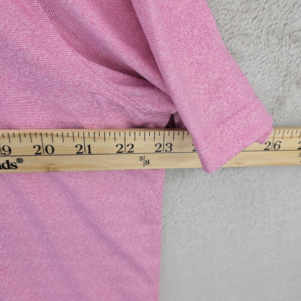 NWT Graham Luxe Polo Shirt Mens Large Pink Berry Therry GL 13525 Polyester Golf - Picture 10 of 11